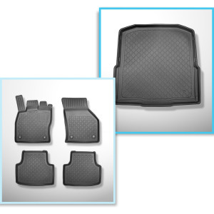 Set Kofferraumschale und angepasste Autoteppiche TPE für: Skoda Octavia III 5E Kombi (05.2013-05.2020) - unterer Kofferraum (ohne Multiboden)