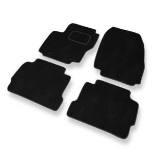 Fußmatten Auto für Ford Mondeo IV Hatchback, Kombi, Limousine (2007-2014) - Premium Velours schwarze Automatten Autoteppiche