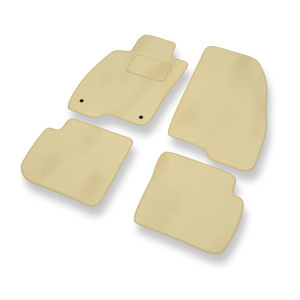 Fußmatten Auto für Alfa Romeo MiTo Hatchback (2008-2018) - Premium Velours beige Automatten Autoteppiche