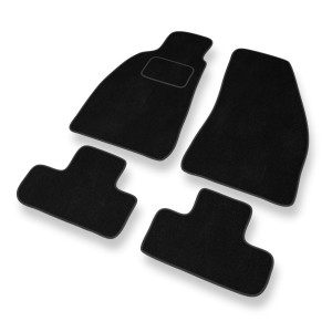 Fußmatten Auto für Alfa Romeo Spider V Cabriolet (1994-2006) - Premium Velours schwarze Automatten Autoteppiche