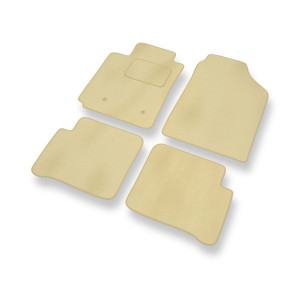 Fußmatten Auto für Toyota Corolla IX Hatchback, Kombi, Limousine (2001-2009) - Premium Velours beige Automatten Autoteppiche