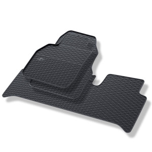 Gummifußmatten Auto für Renault Scenic II MPV (2003-2009) - Gummimatten Gummi Fußmatten - schwarz - 3 Stk.