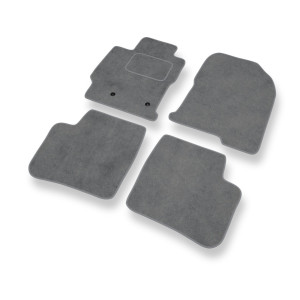 Fußmatten Auto für Toyota Prius II Liftback (2002-2009) - Premium Velours graue Automatten Autoteppiche