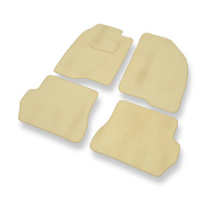 Fußmatten Auto für Ford Fusion I MPV (2002-2005) - Premium Velours beige Automatten Autoteppiche