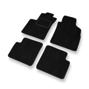 Fußmatten Auto für Ford KA II Hatchback (2008-2016) - Premium Velours schwarze Automatten Autoteppiche
