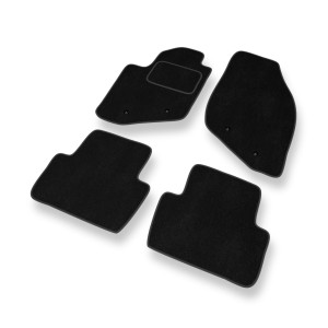 Fußmatten Auto für Volvo V70 II Kombi (2000-2007) - Premium Velours schwarze Automatten Autoteppiche