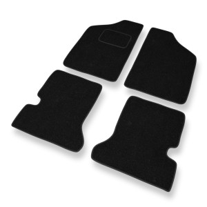 Fußmatten Auto für Fiat Cinquecento Hatchback (1990-1998) - schwarze Automatten Autoteppiche