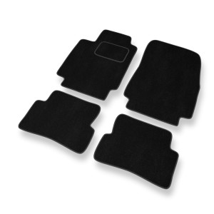 Fußmatten Auto für Renault Clio III Grandtour, Hatchback (2005-2013) - Premium Velours schwarze Automatten Autoteppiche