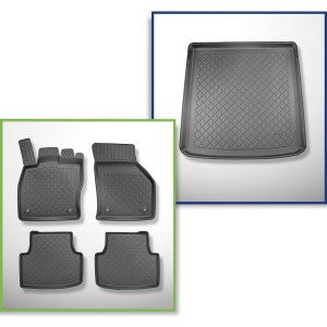 Set Kofferraumschale und angepasste Autoteppiche TPE für: Volkswagen Golf VIII Variant (11.2020-....) - oberer Kofferraum (für Multiboden);bewegliche