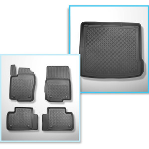 Set Kofferraumschale und angepasste Autoteppiche TPE für: Mercedes-Benz M Klasse W166 SUV (11.2011-05.2015)
