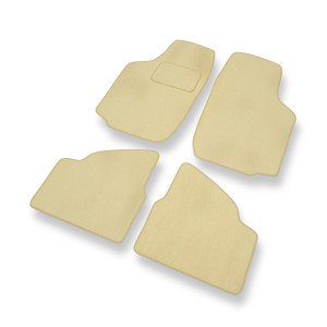 Fußmatten Auto für Opel Corsa C Hatchback, Limousine, Van (2000-2006) - Premium Velours beige Automatten Autoteppiche