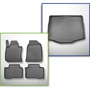 Set Kofferraumschale und angepasste Autoteppiche TPE für: Ssangyong Tivoli Grand SUV (06.2021-....) - oberer Kofferraum (für Multiboden);beweglicher