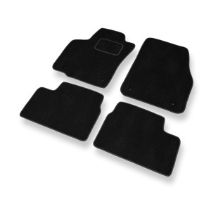 Fußmatten Auto für Opel Astra H Caravan, Hatchback, Cabriolet, Limousine (2004-2012) - Premium Velours schwarze Automatten Autoteppiche