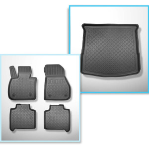 Set Kofferraumschale und angepasste Autoteppiche TPE für: BMW 2er F46 Gran Tourer (03.2015-2021) - 5 oder 7 Sitze;ohne 3. Sitzreihe