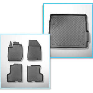 Set Kofferraumschale und angepasste Autoteppiche TPE für: Dacia Duster II SUV (01.2018-05.2024) - Allradantrieb