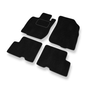 Fußmatten Auto für Dacia Duster I SUV (2010-2017) - Premium Velours schwarze Automatten Autoteppiche
