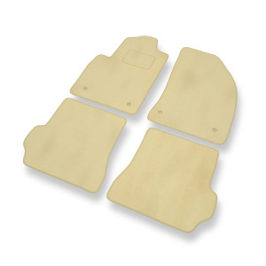 Fußmatten Auto für Mazda 2 I Hatchback (2003-2007) - Premium Velours beige Automatten Autoteppiche