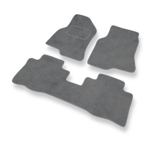 Fußmatten Auto für Chevrolet Captiva I SUV (2006-2011) - Premium Velours graue Automatten Autoteppiche