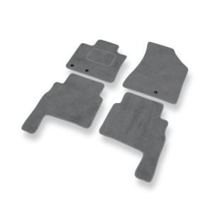 Fußmatten Auto für Kia Sorento II SUV (2009-2015) - Premium Velours graue Automatten Autoteppiche
