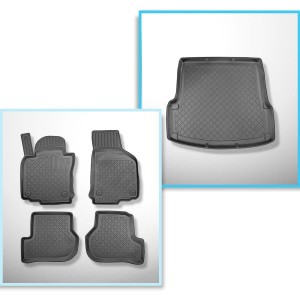 Set Kofferraumschale und angepasste Autoteppiche TPE für: Skoda Octavia II 1Z Liftback (03.2004-01.2013)