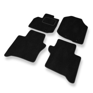 Fußmatten Auto für Honda City V Limousine (2009-2011) - Premium Velours schwarze Automatten Autoteppiche