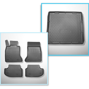 Set Kofferraumschale und angepasste Autoteppiche TPE für: BMW 5er F11 Touring (2013-04.2017) - ohne X-drive;vordere Sitzabstandsführungen (hinten) 36