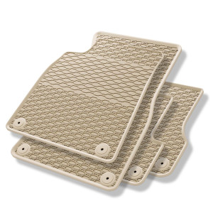 Gummifußmatten Auto für Audi A7 4G Sportback (2010-2018) - Gummimatten Gummi Fußmatten - beige - 4 Stk.