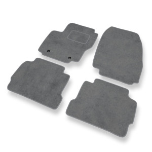 Fußmatten Auto für Ford Mondeo IV Hatchback, Kombi, Limousine (2007-2014) - Premium Velours graue Automatten Autoteppiche