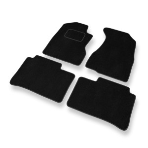 Fußmatten Auto für Honda CR-V II SUV (2001-2007) - Premium Velours schwarze Automatten Autoteppiche