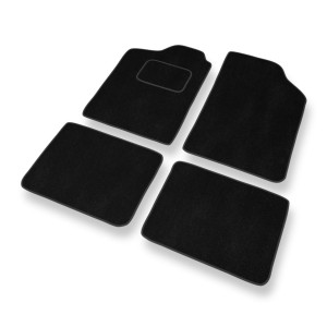 Fußmatten Auto für Renault Clio I Hatchback (1990-1998) - Premium Velours schwarze Automatten Autoteppiche