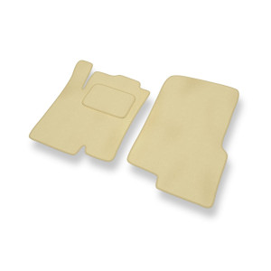 Fußmatten Auto für Smart ForFour I Hatchback (2004-2006) - Premium Velours beige Automatten Autoteppiche