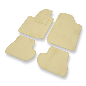 Fußmatten Auto für Citroen C2 Hatchback (2003-2010) - Premium Velours beige Automatten Autoteppiche