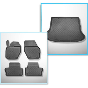 Set Kofferraumschale und angepasste Autoteppiche TPE für: Volvo XC60 I SUV (10.2008-06.2017)