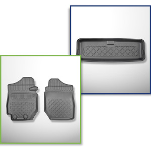 Set Kofferraumschale und angepasste Autoteppiche TPE für: Suzuki Jimny II GJ SUV (10.2018-2020)