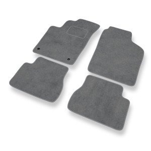 Fußmatten Auto für Kia Picanto I Hatchback (2004-2010) - Premium Velours graue Automatten Autoteppiche
