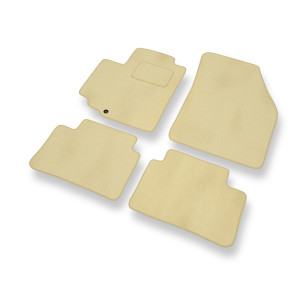 Fußmatten Auto für Suzuki Alto VI Hatchback (2009-2014) - Premium Velours beige Automatten Autoteppiche
