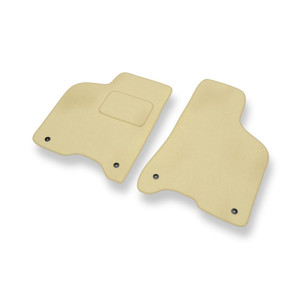 Fußmatten Auto für Volkswagen Lupo I Hatchback (1998-2005) - Premium Velours beige Automatten Autoteppiche