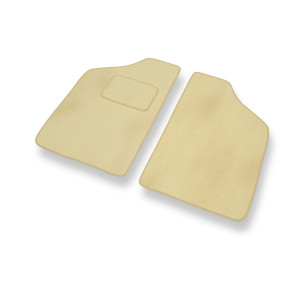 Fußmatten Auto für Fiat Cinquecento Hatchback (1990-1998) - Premium Velours beige Automatten Autoteppiche