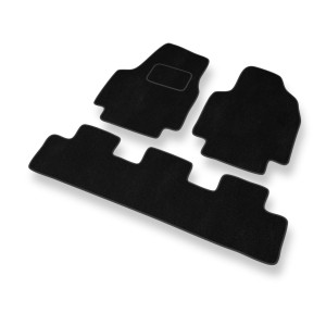 Fußmatten Auto für Peugeot Expert I Van (1995-2007) - Premium Velours schwarze Automatten Autoteppiche