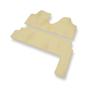 Fußmatten Auto für Toyota ProAce I Van (2013-2016) - Premium Velours beige Automatten Autoteppiche