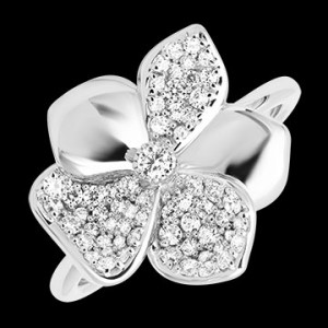 Edenly Cattleya Ring â€“ 18-karÃ¤tiges WeiÃŸgold und synthetische Diamanten