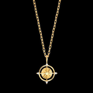 Edenly Collier Oriane â€“ 9-karÃ¤tiges Gelbgold und synthetische Diamanten