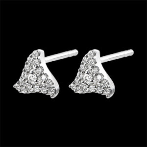 Edenly Ohrringe Vielfalt - Zenit - 18 Karat WeiÃŸgold und Diamanten