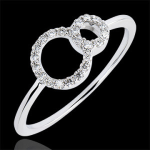 Edenly Ring Vielfalt - Unendlich - 18 Karat WeiÃŸgold und Diamanten