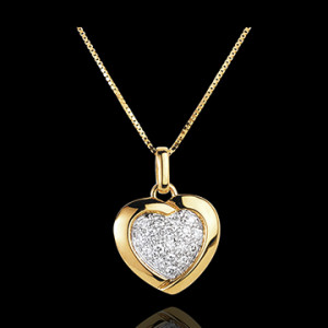 Edenly AnhÃ¤nger Sweet Heart in Gelbgold - 18 Diamanten