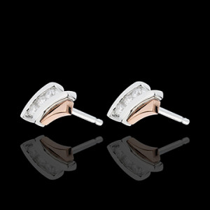 Edenly Ohrstecker Kostbarer Kokon - Diamanttrilogie - RosÃ©- und WeiÃŸgold - 3