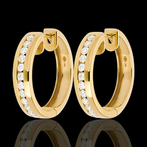 Edenly Diamanten-Creolen in Gelbgold - 0.43 Karat - 24 Diamanten