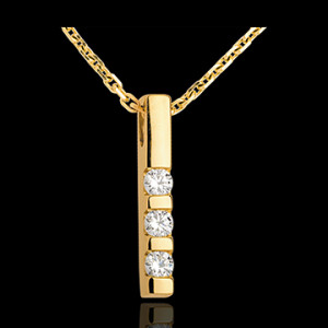Edenly AnhÃ¤nger Trilogie in Gelbgold - 0.22 Karat - 3 Diamanten