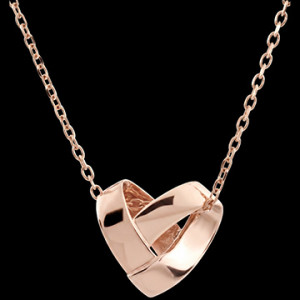 Edenly Origami Herz Halskette â€“ 375er RosÃ©gold (9 Karat)