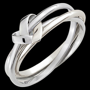 Edenly Origami Herz Trilogie-Ring â€“ 375er WeiÃŸgold (9 Karat)